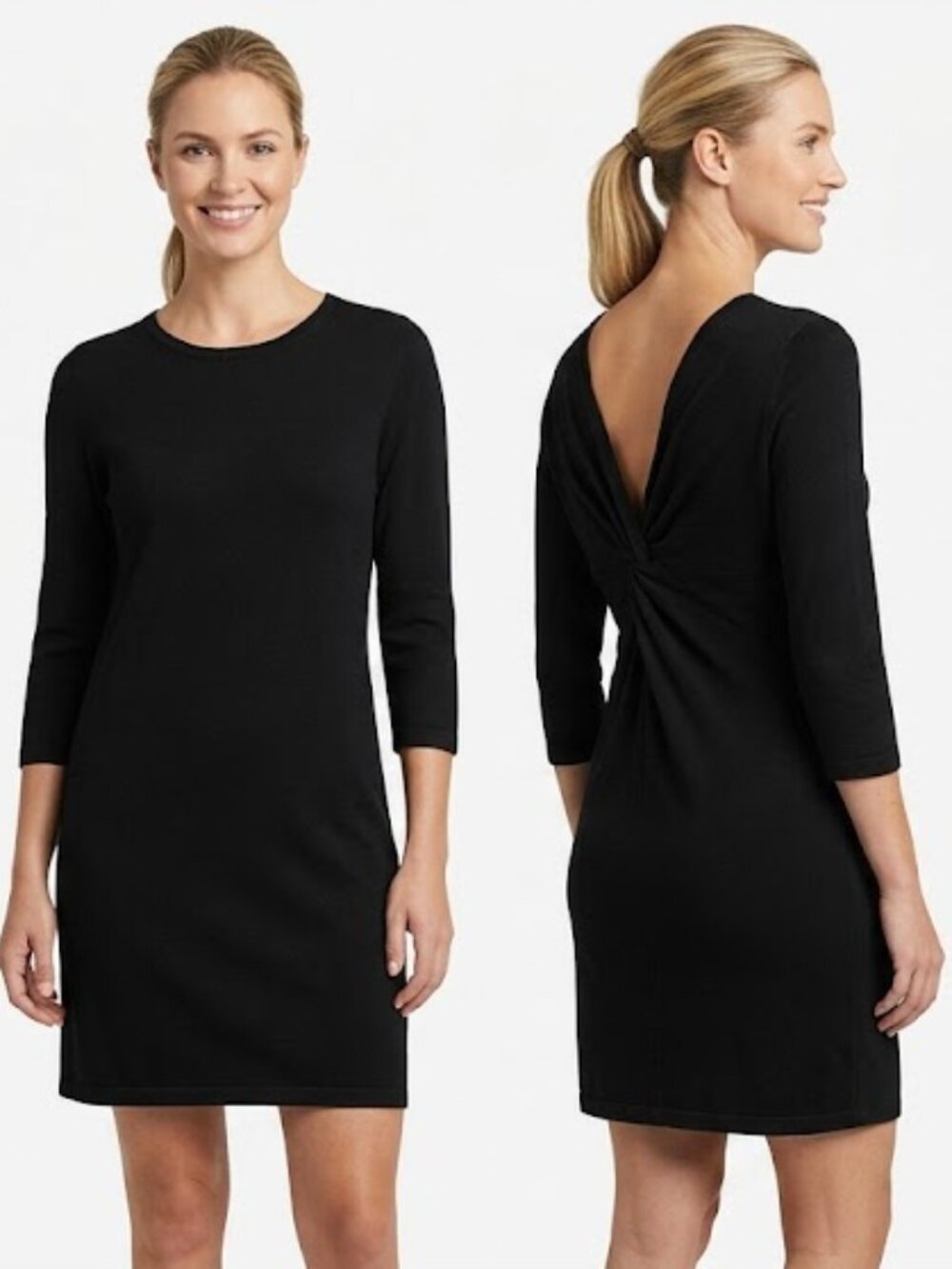 Loft Outlet Lounge NWT Black Fleece Lined Soft Warm Twist back Stretchy, sz L